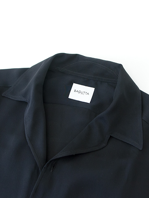Bagutta/バグッタ　シルクシャツ/JONNY　bag480605-ブラック
