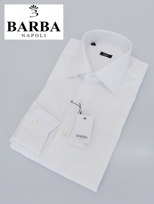 BARBA/バルバ　ドレスシャツ/セミワイドカラー　bar441201-ホワイト