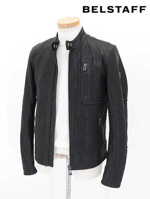 67☆120/ BELSTAFF LEATHER JACKET ベルスタッフ レザージャケット ...