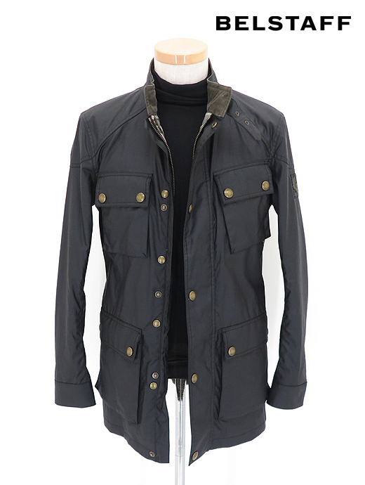 再入しました　BELSTAFF/ベルスタッフ　TRIALMASTER WAXED JACKET/トライアルマスタージャケット/ワックスコットン　bel441807-ブラック