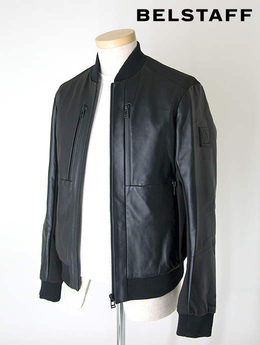 BELSTAFF/ベルスタッフ ハイブリッドレザーブルゾン/ラムレザー/VANE JACKET　bel460602-ブラック