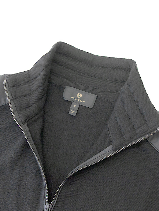 BELSTAFF/ベルスタッフ　ジップアップニット/KELBY ZIP CARDIGAN　bel481003-ブラック