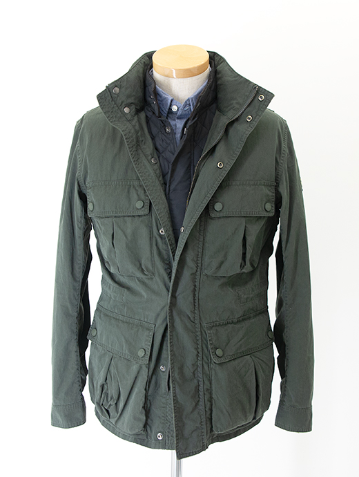 BELSTAFF/ベルスタッフ　フィールドジャケット/コットンナイロン/STONEWASHED DROME JACKET　bel481411-ミリタリーグリーン