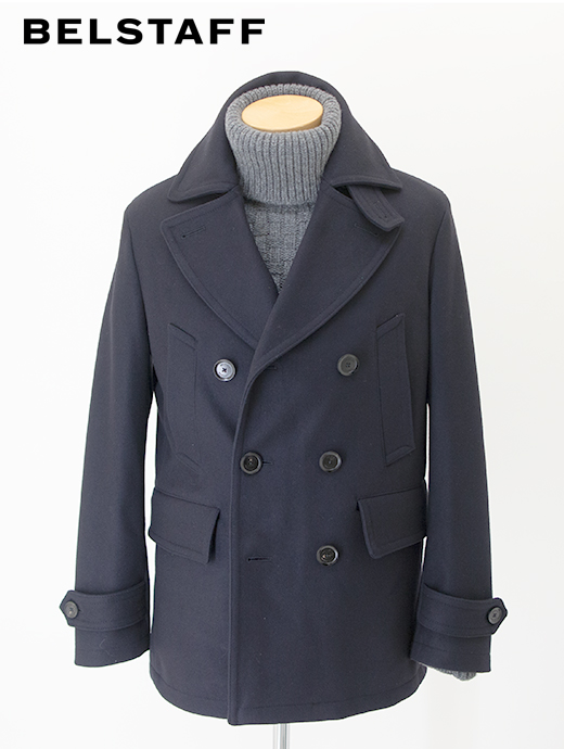 BELSTAFF/ベルスタッフ　Pコート/MILFORD PEACOAT　bel481801-ネイビー