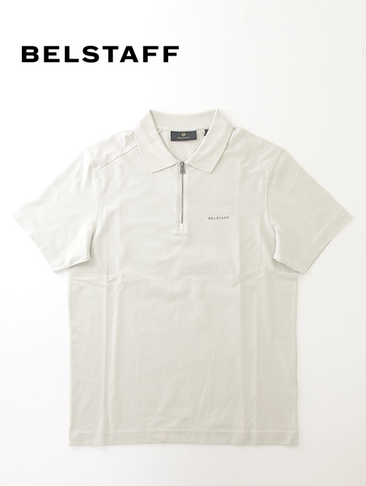BELSTAFF/ベルスタッフ　ZIPポロシャツ/ALLOY POLO　bel500801-ストーンベージュ