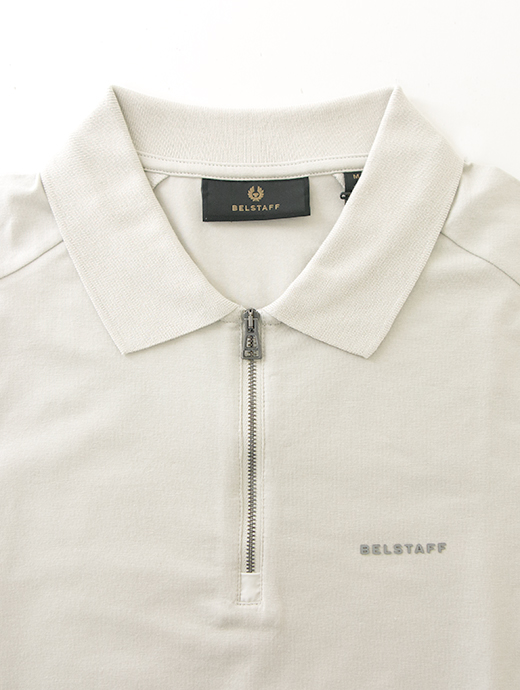 BELSTAFF/ベルスタッフ　ZIPポロシャツ/ALLOY POLO　bel500801-ストーンベージュ