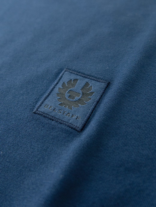 BELSTAFF/ベルスタッフ　Tシャツ/半袖カットソー/ガーメントダイ/HOCKLEY T-SHIRT　bel500804-インディゴブルー