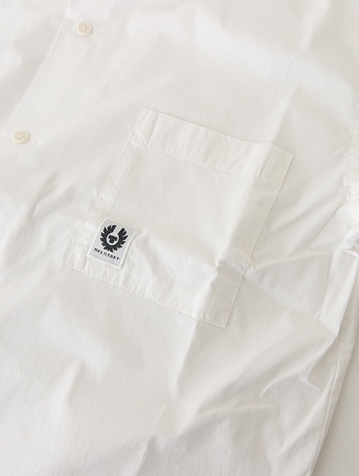 BELSTAFF/ベルスタッフ　半袖シャツ/オープンカラー/ストレッチコットン/TIDE SHIRT　bel500807-ホワイト