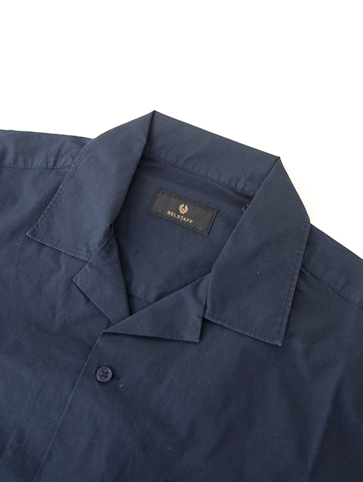 BELSTAFF/ベルスタッフ　半袖シャツ/オープンカラー/ストレッチコットン/TIDE SHIRT　bel500808-ネイビー