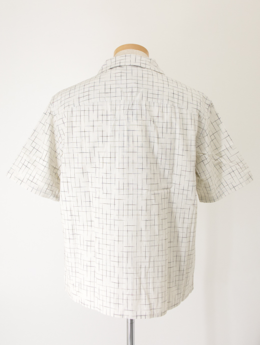 BELSTAFF/ベルスタッフ　備後絣/半袖シャツ/オープンカラー/ソフトコットン/TIDE SHIRT　bel500809-ナチュラル