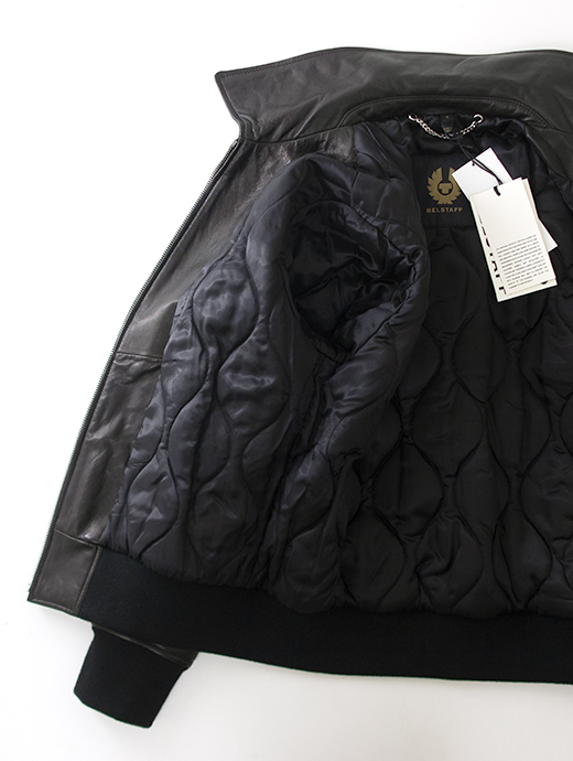 S寸が再入荷するかもしれません　BELSTAFF/ベルスタッフ　中綿入りレザージャケット/PILOT JACKET　bel501802-ブラック