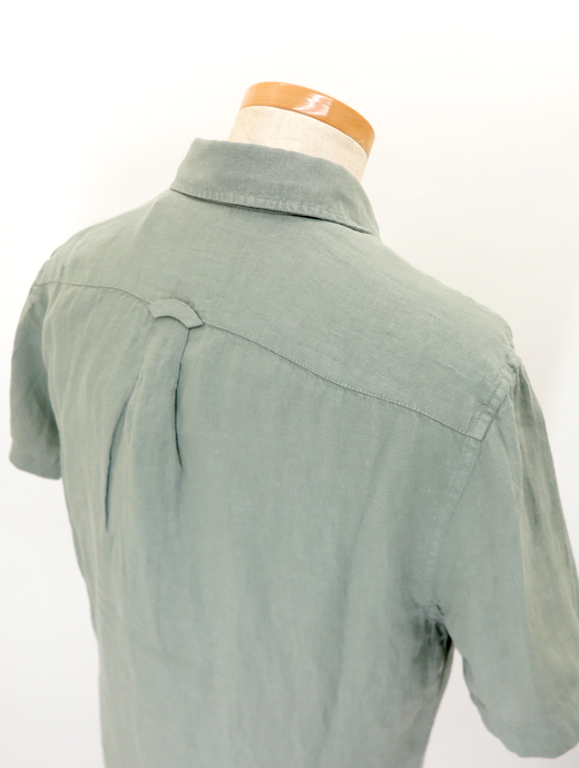 BELSTAFF/ベルスタッフ　レギュラーカラー半袖シャツ　bel520609-ライトカーキ