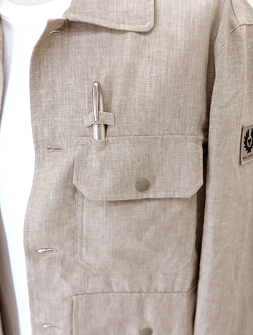 BELSTAFF/ベルスタッフ　リネンオーバーシャツ　bel520809-ベージュ