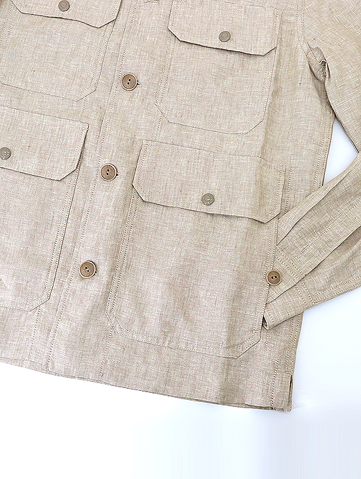 BELSTAFF/ベルスタッフ　リネンオーバーシャツ　bel520809-ベージュ