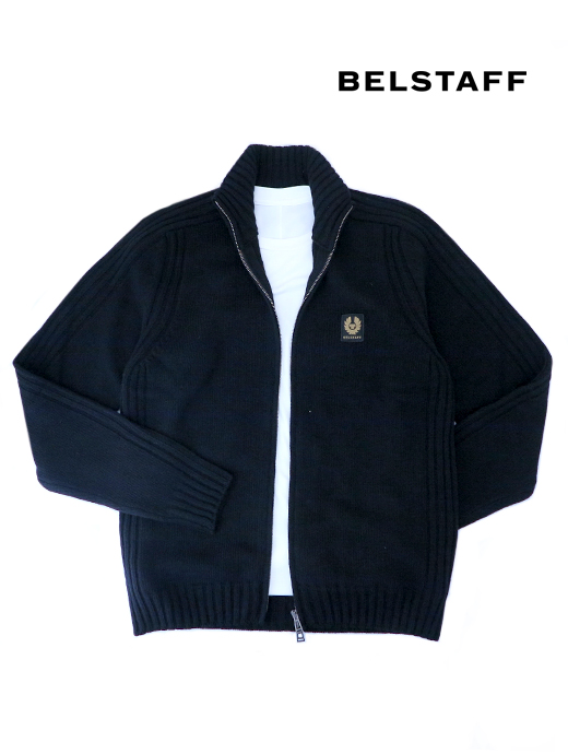 BELSTAFF/ベルスタッフ　ドライバーズニット　bel521802-ブラック