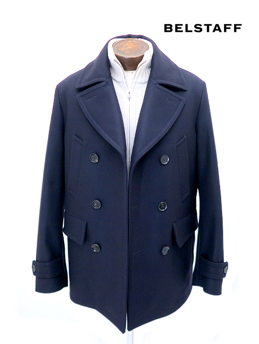 BELSTAFF/ベルスタッフ　メルトンウールPコート/MILFORD PEACOAT　bel522002-ネイビー