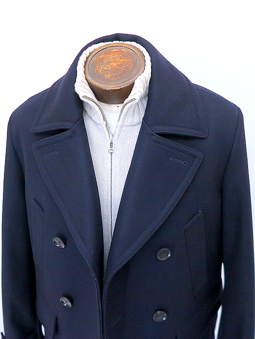 BELSTAFF/ベルスタッフ　メルトンウールPコート/MILFORD PEACOAT　bel522002-ネイビー
