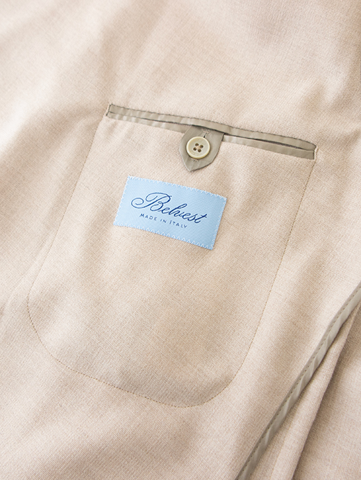 Belvest/ベルベスト　ストレッチカシミアジャケット/6Bダブルブレスト　bev501601-ベージュ