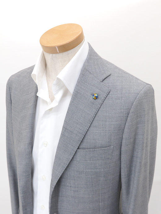 Belvest/ベルベスト　ウールリネンジャケット　bev520601-グレー