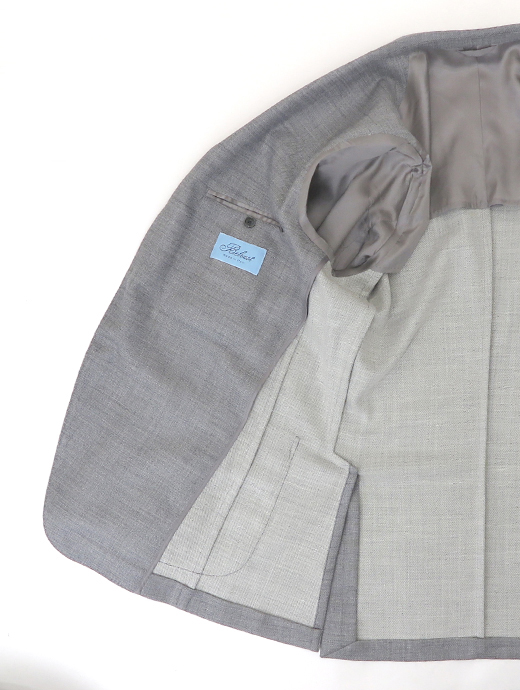 Belvest/ベルベスト　ウールリネンジャケット　bev520601-グレー