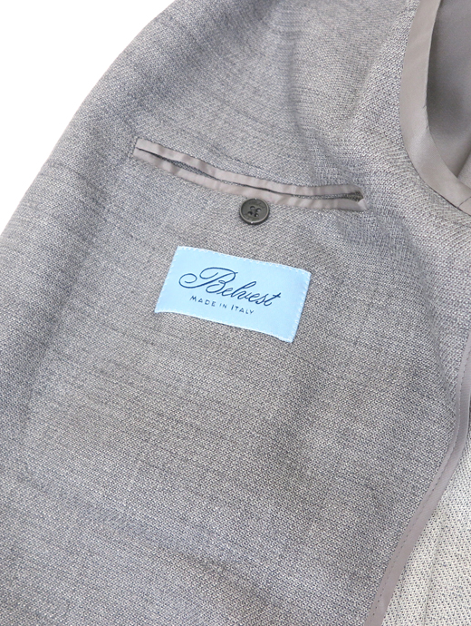 Belvest/ベルベスト　ウールリネンジャケット　bev520601-グレー