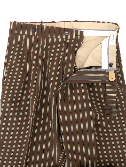 BERWICH/ベルウィッチ　2プリーツスラックス　bew520601-ブラウン