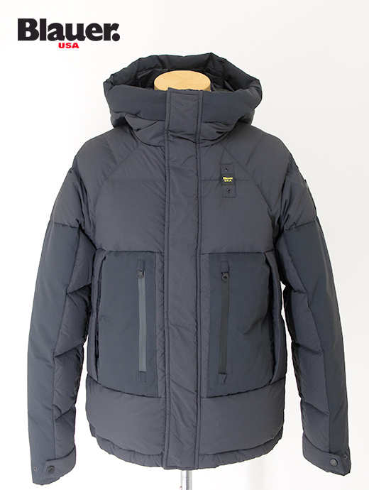 Blauer/ブラウアー　フーデッドダウンジャケット　bla502001-ブラック