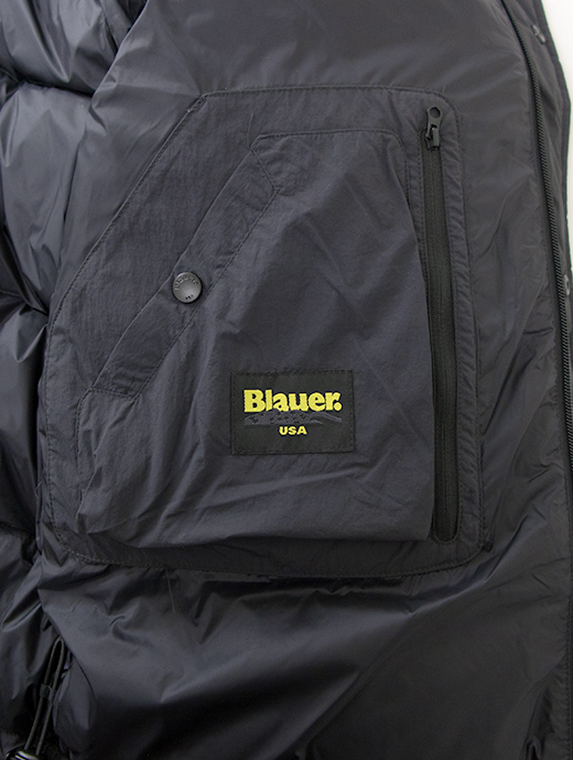 Blauer/ブラウアー　フーデッドダウンジャケット　bla502001-ブラック