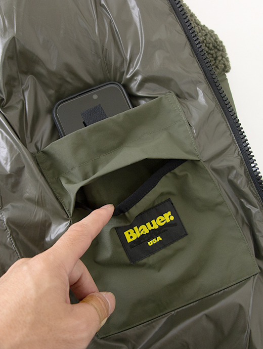 Blauer/ブラウアー　ボアフリースフーディ　bla502005-ミリタリーグリーン