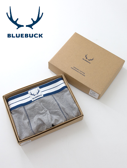 BLUE BUCK/ブルーバック　ボクサーパンツ/オーガニックコットン　blb461001-グレー