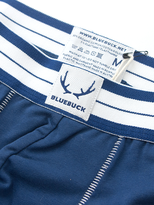 BLUE BUCK/ブルーバック　ボクサーパンツ/オーガニックコットン　blb461003-ネイビー