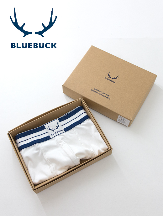 BLUE BUCK/ブルーバック　ボクサーパンツ/オーガニックコットン　blb461004-ホワイト