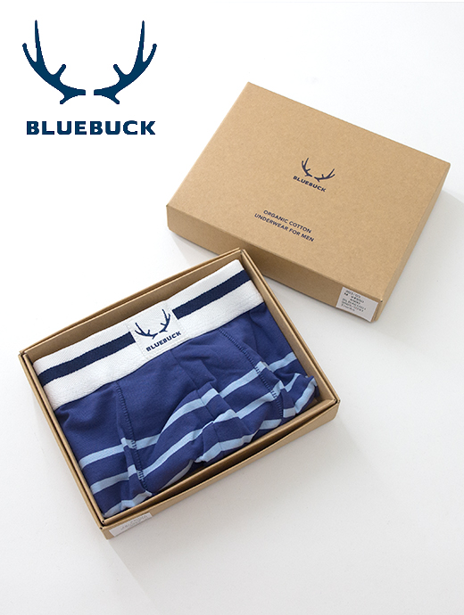 BLUE BUCK/ブルーバック　ボクサーパンツ/オーガニックコットン　blb461005-ブルーボーダー