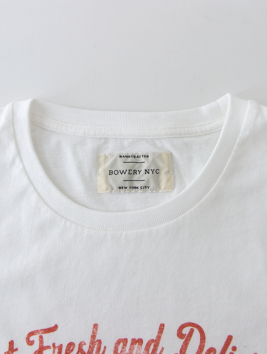 Bowery Nyc バワリー プリントtシャツ Bny4601 ホワイト Rootweb 正規通販