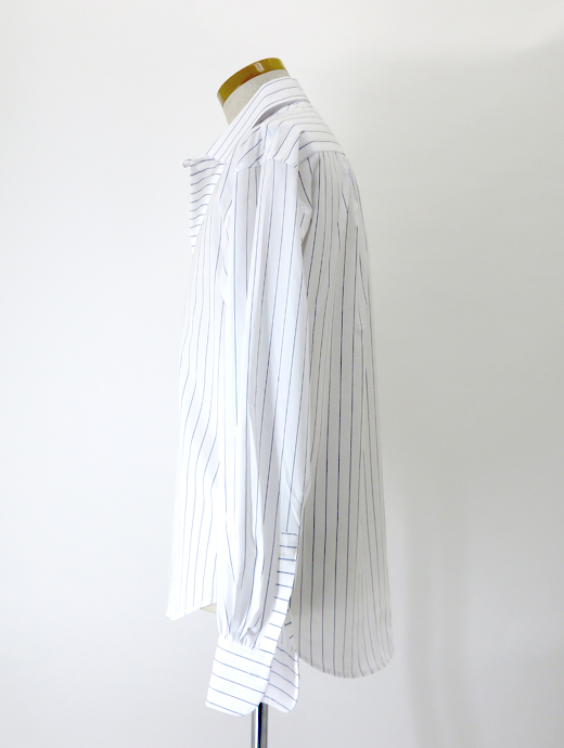 Bourrienne ParisX/ブリエンヌ パリ・ディス　プルオーバーシャツ/MARINE　bou520402-ホワイト×ブルーストライプ　