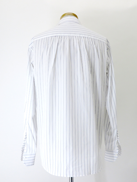 Bourrienne ParisX/ブリエンヌ パリ・ディス　プルオーバーシャツ/MARINE　bou520402-ホワイト×ブルーストライプ　