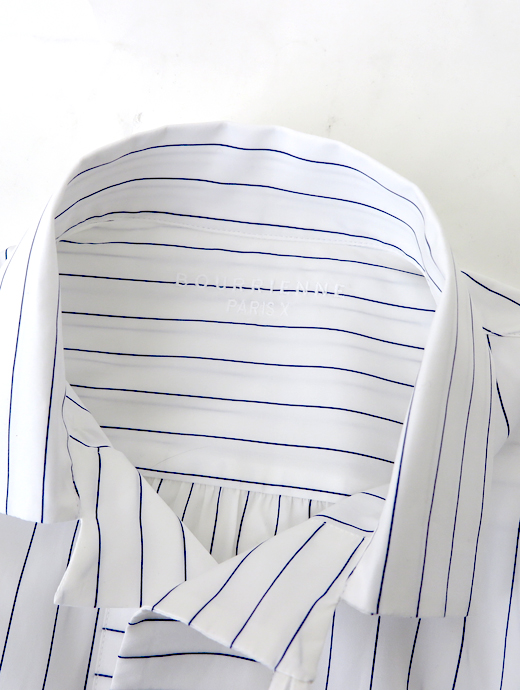 Bourrienne ParisX/ブリエンヌ パリ・ディス　プルオーバーシャツ/MARINE　bou520402-ホワイト×ブルーストライプ　