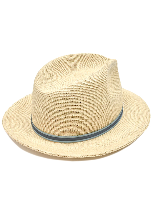 Borsalino/ボルサリーノ　折りたたみハット/ラフィア クロッシェ ミディアムブリム ローラブル　bsl501001-ナチュラル