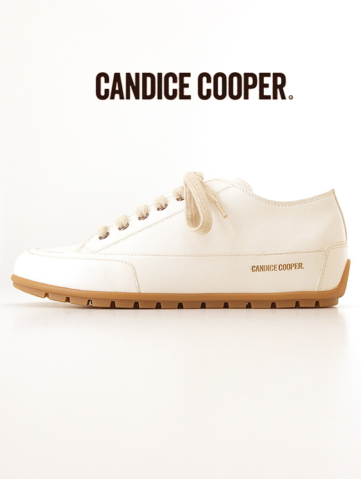 【再入荷予定あり】CANDICE COOPER/キャンディス・クーパー　レザースニーカー　can441001-エクリュ