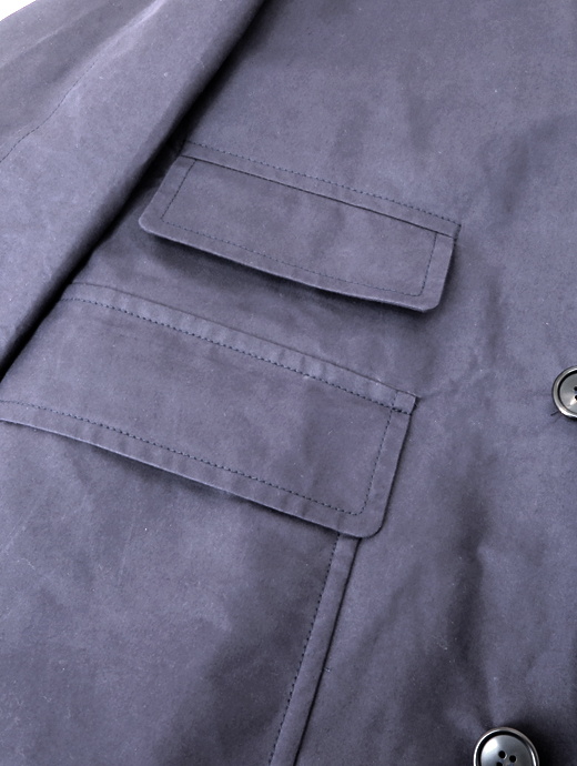 CARLO PIOMBO/カルロ ピオンボ　ワックスコットンコート　cap520201-ネイビー