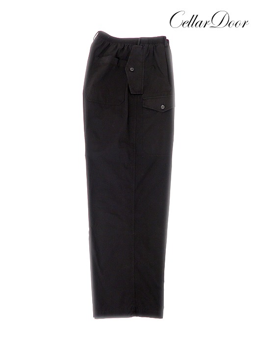 Cellar Door/セラードアー　コットンワイドゴムパンツ　ced520605-コーヒーブラウン