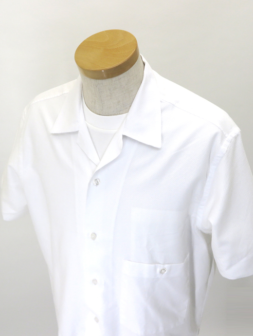 DE LORENZI/ディロレンツィ　オープンカラーシャツ　dlr520601-ホワイト