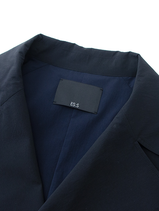 ES:S/エス　トレンチコート/ポリエステルタイプライター　ess501601-ブラック