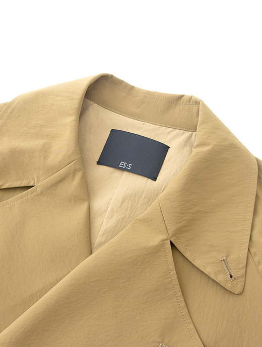 ES:S/エス　トレンチコート/ポリエステルタイプライター　ess501604-ダークマスタード