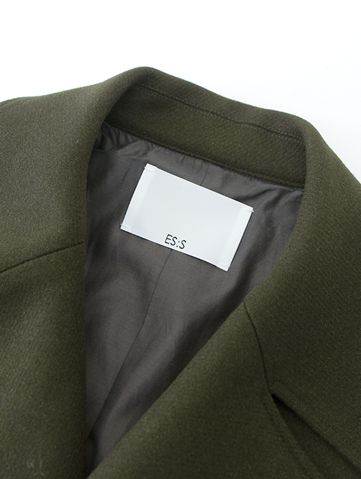 ES:S/エス　別注トレンチコート/ウールカシミア/キャバリーツイル　ess501801-ローデングリーン