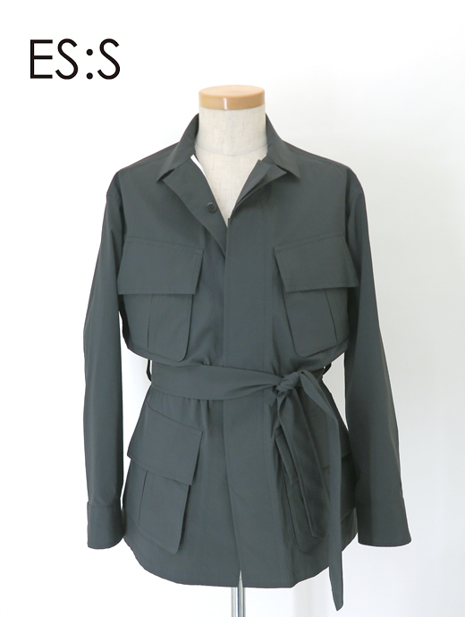 ES:S/エス　ファティーグジャケット/ポリエステルタイプライター　ess502401-チャコール
