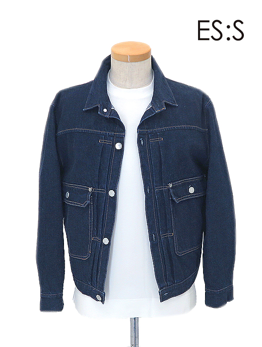ES:S/エス　デニムジャケット　ess520601-ブルー