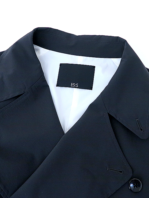 ES:S/エス　トレンチコート/ポリエステルタイプライター　ess521401-チャコール