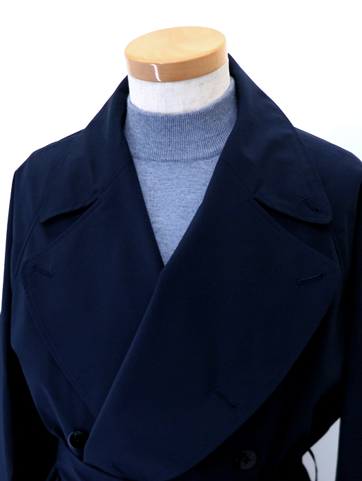 ES:S/エス　トレンチコート/ポリエステルタイプライター　ess521402-ネイビー