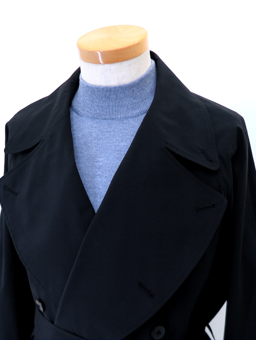 ES:S/エス　トレンチコート/ポリエステルタイプライター　ess521403-ブラック